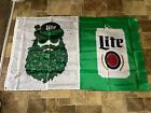 Miller Lite Beer St Patricks Day Irish Leprechaun Banner Flag Game Room Man Cave