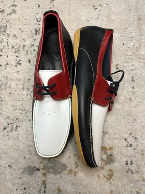 Michael Toschi Vela Boat Shoes Red/White/Blue  - Image 1 of 4