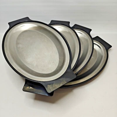 4件套Vollrath不锈钢Sizzler大盘带底板  — 第 1/4 张图片