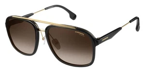 Nuevas gafas de sol cuadradas Carrera para hombre CA 133/S 02M2/HA negras doradas/marrones 57 mm - Imagen 1 de 2
