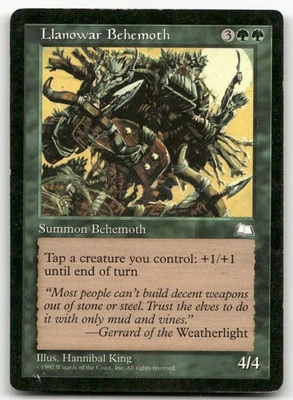 Llanowar Behemoth (MP) Weatherlight WTH Magic MTG - Image 1 of 2