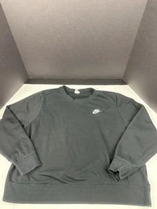 Nike Y2K Crewneck Sweatshirt Embroidered Black XLarge Women's - Picture 1 of 6