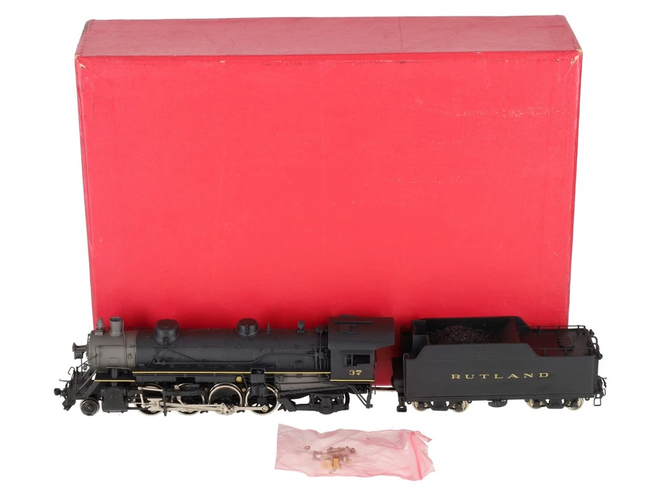 Key Imports 37 HO Scale BRASS 2-8-2 Rutland Mikado Steam Loco. & Tender EX/Box - Image 1 of 4