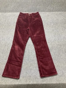 Universal Thread Cord Chino Hose Damen Gr. 0R Rot High Rise Boot Cut - Bild 1 von 9