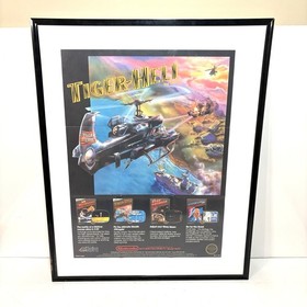 Tiger - Heli Nintendo NES Original Insert Framed 20&rdquo; By 16&rdquo; Vintage Video Games