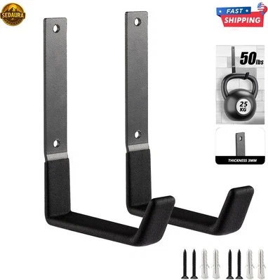 Гаражные настенные крючки - стальная универсальная вешалка для инструментов, лестницы, шланга, органайзера велосипеда - Изображение 1 из 4