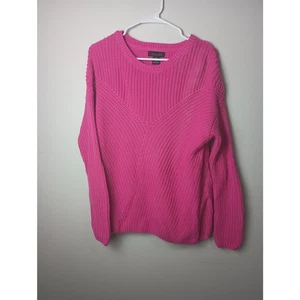 Rachel Zoe rosa Strickpullover Pullover Damen Medium Langarm lässig Winter - Bild 1 von 4