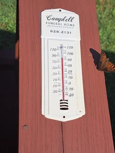 Campbell Funeral Home Abingdon Virginia termometro vintage - Foto 1 di 3