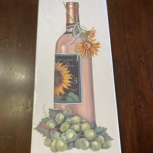 Mary Lake Thompson Flour Sack Kitchen Bar Towel Wine Sunflower Sauvignon Blanc - Picture 1 of 3