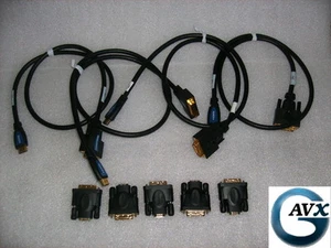 Crestron: (4) cables HDMI a DVI de 36 pulgadas y (5) adaptadores DVI-D macho a HDMI hembra - Imagen 1 de 10