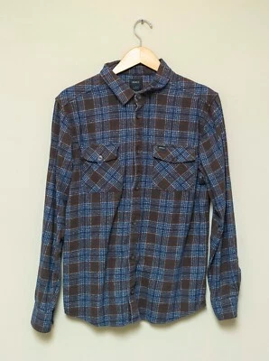 Camisa RVCA® LOWLANDS de franela ajustada de manga larga - grande para hombre precio de venta sugerido por el fabricante 69 USD RARA Foto 1 de 2