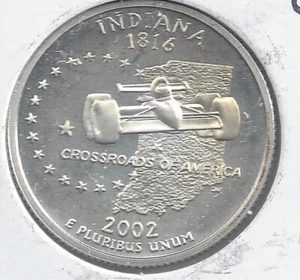 2002 S Silver INDIANA Proof Quarter - 90% Silver - Picture 1 of 2