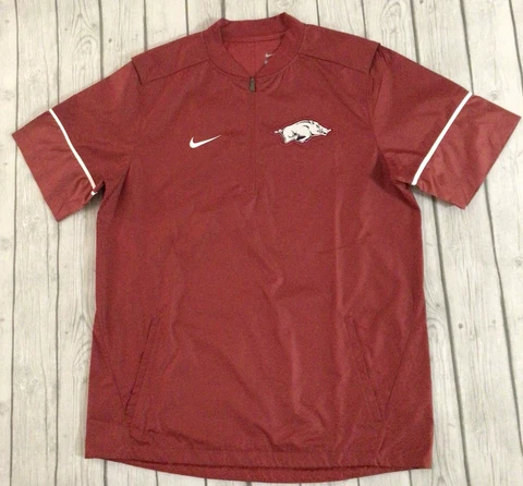 Nike Arkansas Razorbacks Men’s Hot Jacket 1/4 Zip Short Sleeve Windbreaker Cover