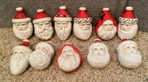 Alte Welt Weihnachten - Weihnachtsmann Porzellan Lichtabdeckungen - 11 Weihnachtsmann Lichterkettenabdeckungen - Bild 1 von 10