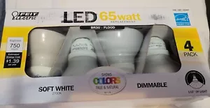 Feit Electric 65 Watt LED BR30 Soft White Dimmable Floodlights (4 Pack) NEW - Picture 1 of 3