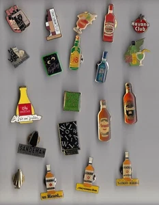 ALCOHOLIC DRINK pin badges Logo Whiskey Rum Liquor - Picture 1 of 57