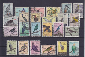ANGOLA 1951, BIRDS, AFINSA 376-349, COMPLETE SET, USED
