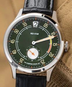 Red Star Jumping Hour Automatik Seagull ST.1721 Nr.: 8834G-C - Picture 1 of 12