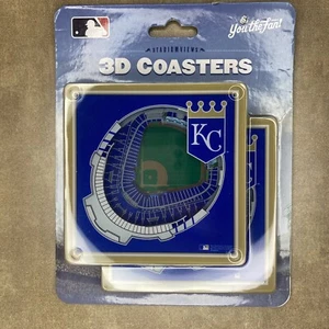 MLB Kansas City Royals Blue 3D StadiumViews Coasters 2-Pack - Picture 1 of 4