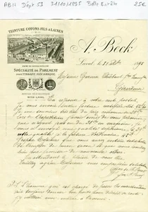 Dépt 53 - Laval Bourg Hersent - Belle Entête d'une Teinturerie du 31/10/1895 - Bild 1 von 1