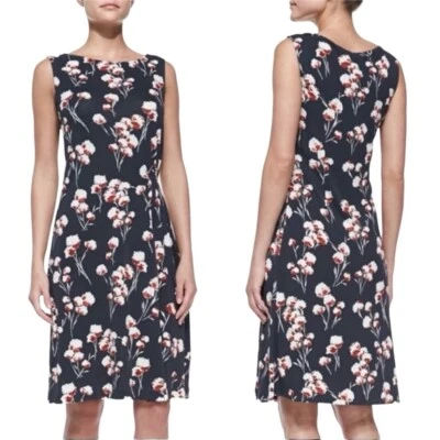 Vestido Tory Burch FLORAL Liana Sin Mangas Hasta la Rodilla Para Mujer’s XL Plisados CLÁSICO Foto 1 de 4