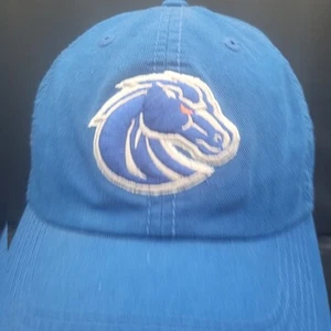 Boise State BRONCOS Hat Ball Cap ONE SIZE Strap Back Blue Unstructured 3D Logo - Picture 1 of 17