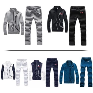 Men’s Fleece Tracksuit Running Gym Jogging Pants Sweatsuit Comfy Joggers - Picture 1 of 7