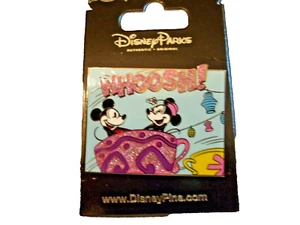 Mad Tea Party Disney Mickey & Minnie in Sparkle Teacup "Whoosh" Pin -   New - Picture 1 of 2