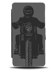 Estuche Billetera Abatible Negro Motociclista Silueta Montar Bicicleta Motociclista Moto J836 - Imagen 1 de 3