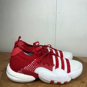 Adidas Shoes Mens 12 Basketball Sneakers Trae Young 2 Red Low Top Workout - Picture 1 of 10