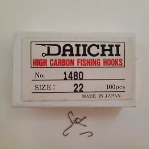 100 ganci DAIICHI taglia 22 #1140 occhio dritto gancio di legatura mosca secco curva Limerick - Foto 1 di 3