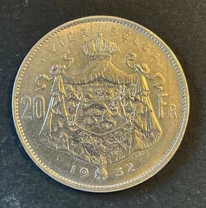 Belgique - Albert Ier - Très Joli et rare 20 francs/ 4 belgas 1932 VL pos.A (2) - Picture 1 of 2