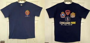 Maglietta Chicago Fire Department Devil Dogs blu double face taglia media - Foto 1 di 8