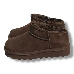 Botín de gamuza Bearpaw para mujer LANA MARRÓN NOGAL talla 10,5 ancho nuevo - Imagen 1 de 3