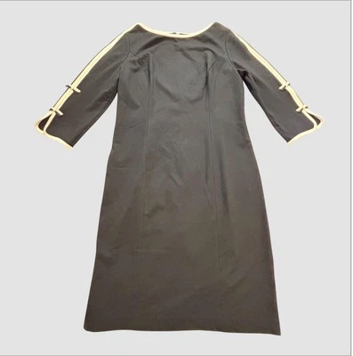 Nuevo con etiquetas Vestido Vaina Talbots Manga Lazo Refinado Ponte Para Mujer 6 Negro Foto 1 de 4