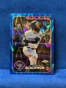 2024 Topps Chrome Charlie Blackmon - Blue Raywave - Rockies - #157 - #'d 76/150 - Picture 1 of 2