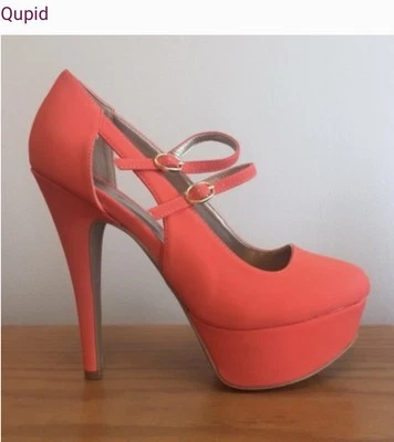 NEW WITH TAG Women’s Qupid Orange High Heels 👠 Size 7 - Image 1 of 4