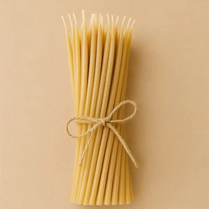 Gezogene Tafelkerzen 30cm 100% Bienenwachs | Handgemacht Stabkerzen Natur 10-100 - Picture 1 of 4