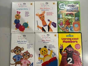 4 Baby Einstein DVD Children Educational Language Sesame Street Leap Frog School - Picture 1 of 7