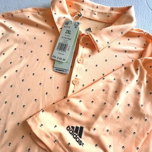 Adidas Primegreen Golf Polo Shirt 2XL Ultimate365 Print UPF 50+ Moisture Wicking - Picture 1 of 10
