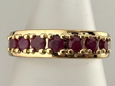 ROSS SIMONS GOLD PLATED 925 RUBY SIZE 9 RING K623A - Image 1 of 4