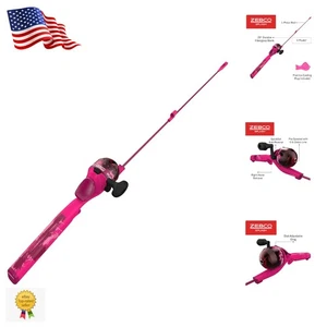 Splendid Youth Fishing Combo - 29 Zoll Rute & Floating Größe 20 Rolle in Pink - Bild 1 von 11