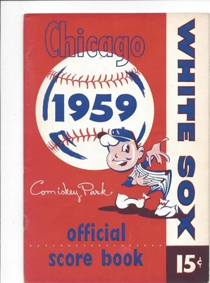 Programa de béisbol 1959 6/5 Boston Red Sox Chicago White Sox Ted Williams hit Foto 1 de 3