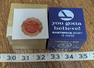 Vtg EASTERN AIRLINES Puzzle Box Novelty Souvenir YOU GOTTA BELIEVE Cube - Picture 1 of 5