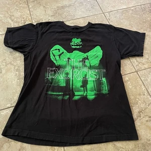 T-shirt The Exorcist Movie stampa grafica horror maglietta nera per adulti - Foto 1 di 4