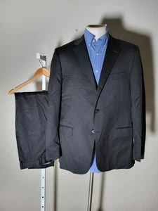 RECIENTE Traje Chaqueta Blazer Pantalones Hickey Freeman 44R Milburn Gris Carbón 2 piezas 38 - Imagen 1 de 14