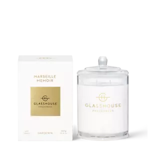 Marseille Memoir Gardenia 380g Triple Scented Soy Candle Glasshouse - Picture 1 of 3