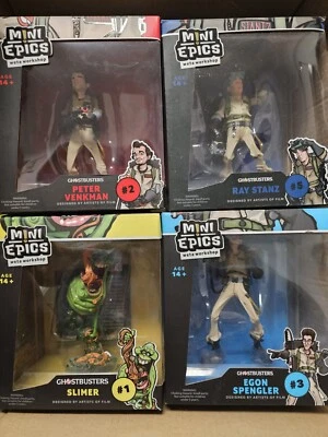 (WETA) Cazafantasmas Mini Épicas 4 Figuras NUEVO EN CAJA: SLIMER, VENKMAN, SPENGLER, STANZ  Foto 1 de 4