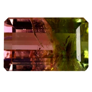 2.09 ct Octagon (9 x 6 mm) Unheated / Untreated Watermelon Tourmaline Gemstone - Picture 1 of 1