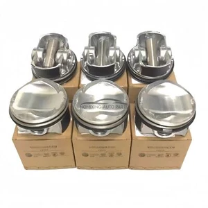 6X Engine Piston Assembly with Piston Rings for Audi Q7 A8 A6 Q5 A5 S4 Cayenne - Picture 1 of 6